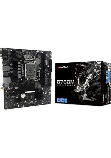 Biostar B760MX2-E Intel 1700p DDR4 4400(OC) HDMI VGA M2 mATX