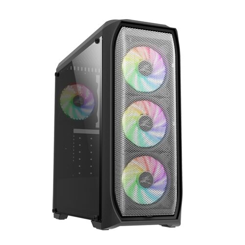 ZALMAN N5 MF 600W 4×120 mm RGB LED Fanlı ATX Mid Tower 600 W PSU Dahil Siyah Kasa (USB 3.0, 4×2.5″ SSD Yuvası, Akıralik Panel)