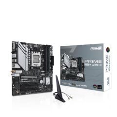ASUS PRIME B650M-A WIFI II DDR5 6400MHz 1xVGA 1xHDMI 1xDP 2xM.2 USB 3.2 mATX AM5 Anakart (AMD AM5 7000 Serisi Uyumlu)