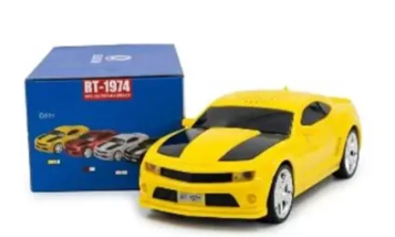 EVERTON RT-1974 Sarı Arabalı Bluetooth FM/USB/TF/AUX Destekli Şarjlı Nostaljik Taşınabilir Radyo Hoparlör