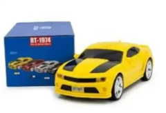 EVERTON RT-1974 Sarı Arabalı Bluetooth FM/USB/TF/AUX Destekli Şarjlı Nostaljik Taşınabilir Radyo Hoparlör