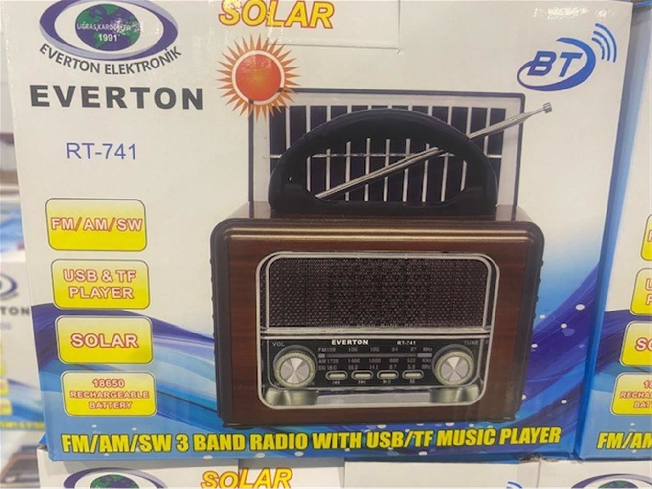 Everton RT-741 Bluetooth FM-AM-SW-USB-TF Card-AUX Nostaljik Radyo