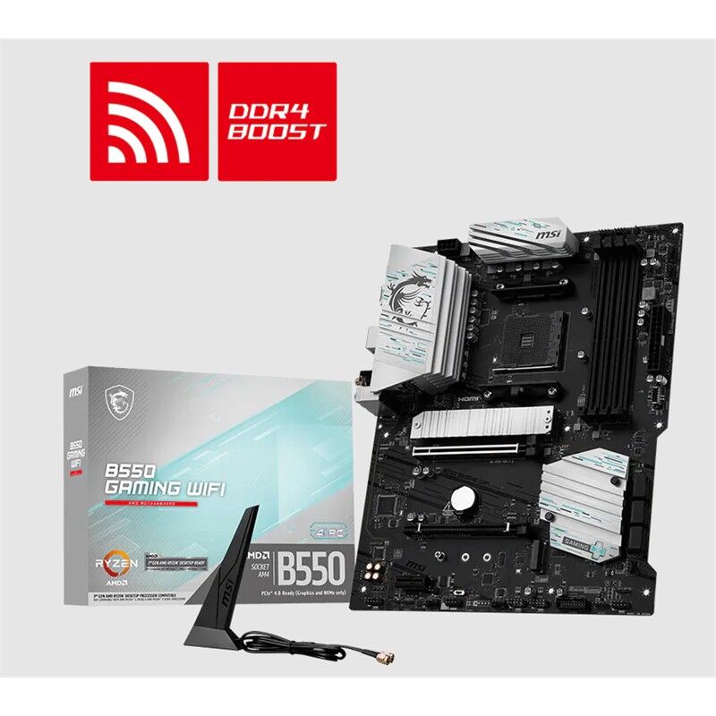 MSI B550 GAMING GEN3 AMD B550 Soket AM4 DDR4 4866MHz (OC) Wi-Fi ATX Anakart