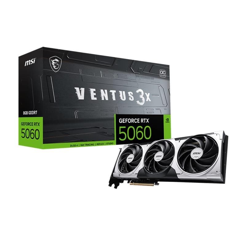 MSI GeForce RTX 5060 Ventus 3X OC 8GB GDDR7 128-Bit DX12 Ekran Kartı
