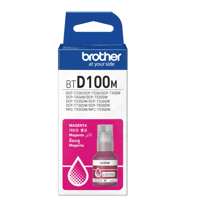 BROTHER BTD100M Magenta Kırmızı Şişe Mürekkep 5.000 Sayfa (D100M)