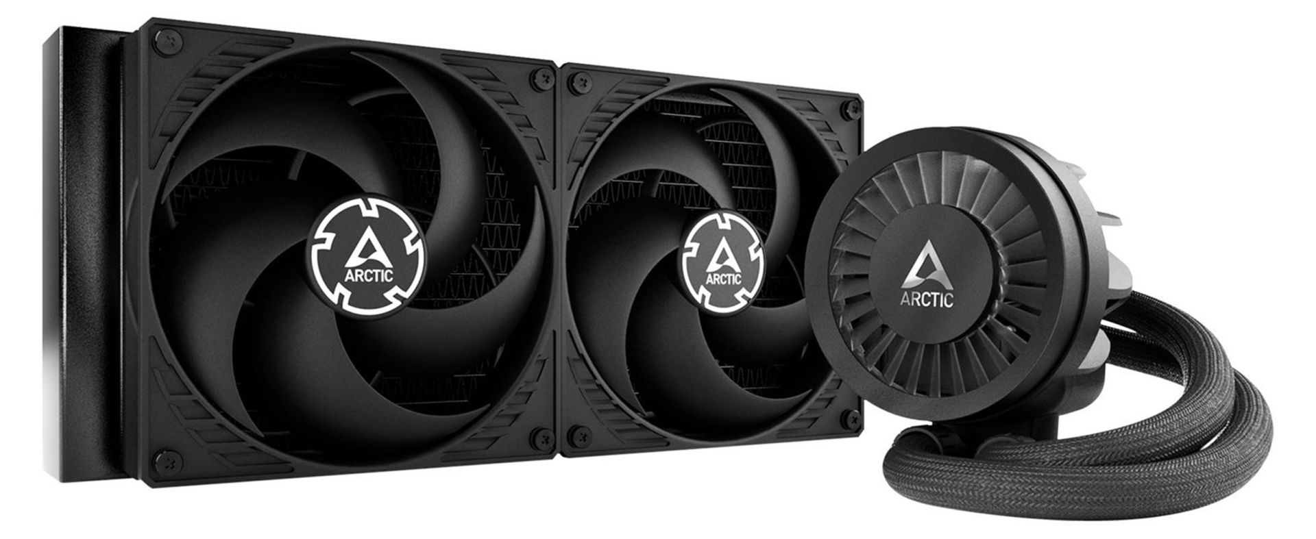 ARCTIC Liquid Freezer III 280mm Intel LGA1700/1851 & AMD AM4/AM5 Uyumlu 2× 140 mm P14 PWM Fan 38 mm Alüminyum Radyatör VRM Fanlı AIO CPU Soğutucu Siyah