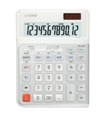 Casio DE-12E-WE 12 Haneli Ergonomik Masaüstü Hesap Makinesi - Beyaz