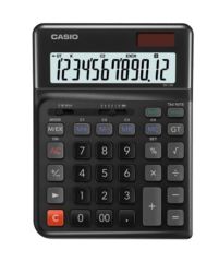Casio DE-12E-BK Siyah 12 Haneli Ergonomik Kademeli Tuş Takımlı Masa Üstü Hesap Makinesi