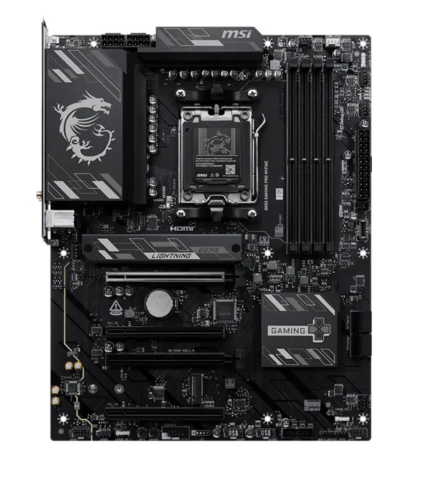 MSI B850 Gaming Pro WiFi6E AMD AM5 DDR5 ATX Anakart PCIe 5.0 M.2 USB 3.2 Gaming Motherboard