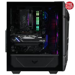 ASUS TUF GAMING GT301 ARGB USB 3.1 ATX Mid‑Tower Compact Case Tempered Glass Siyah