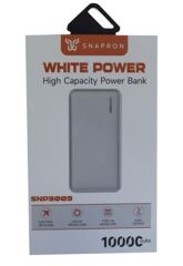 SnapMax SNP-3009 Beyaz 10.000 mah Powerbank 2x USB Çıkışlı 1 Type-C ve 1 Micro Girişli