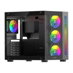 James Donkey Stark S800 750W 80+ 4x120mm ARGB Fanlı Mesh Siyah Mid-Tower Oyuncu Kasası