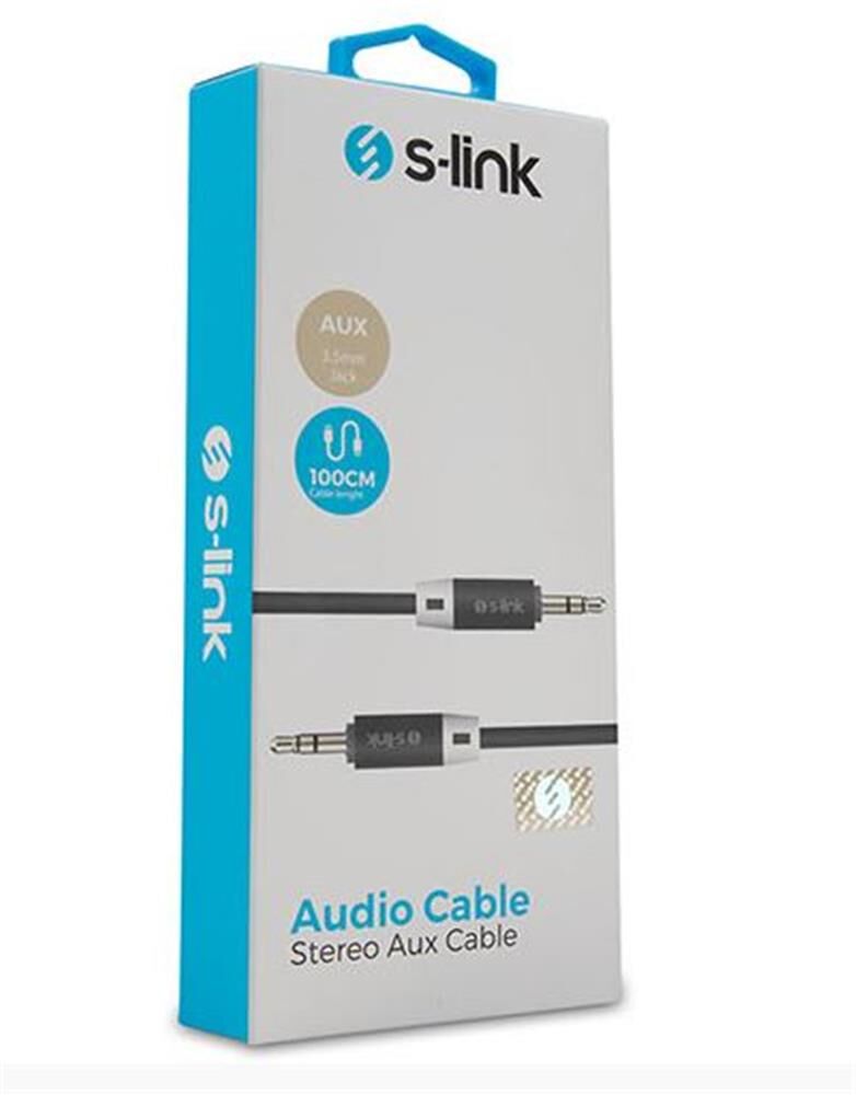 S-link SL-SP70 1 Metre Siyah 3.5mm Stereo Ses Kablosu
