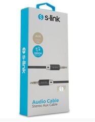S-link SL-SP70 1m Siyah 3.5mm Stereo Ses Kablosu