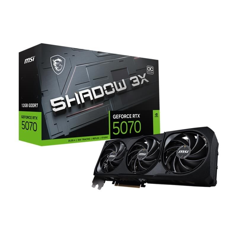 MSI GeForce RTX 5070 12G SHADOW 3X OC 12GB GDDR7 192-Bit Ekran Kartı