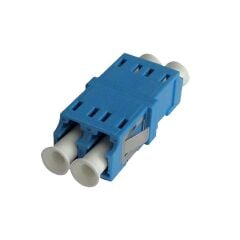 URANIUM LC Duplex Fiber Optik Adaptör 04LCUWHSMDXBU2PT OM3/OM4 Aqua No‑Flange Zirconia Seramik Sleeves