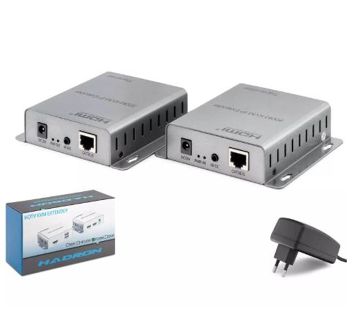 Hadron HDX1343 HDMI KVM IP Extender (Uzatıcı) - Full HD 1080p, 200 Metre Mesafe (Gümüş)