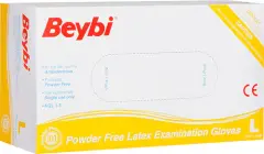 Beybi Lateks Pudrasız (L) Large Beden Muayene Eldiven 100lü Paket