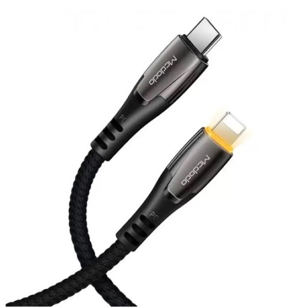 Mcdodo CA-7651 36W PD Hızlı Şarj Destekli Type-C to Lightning Kablo 1.8m - Siyah
