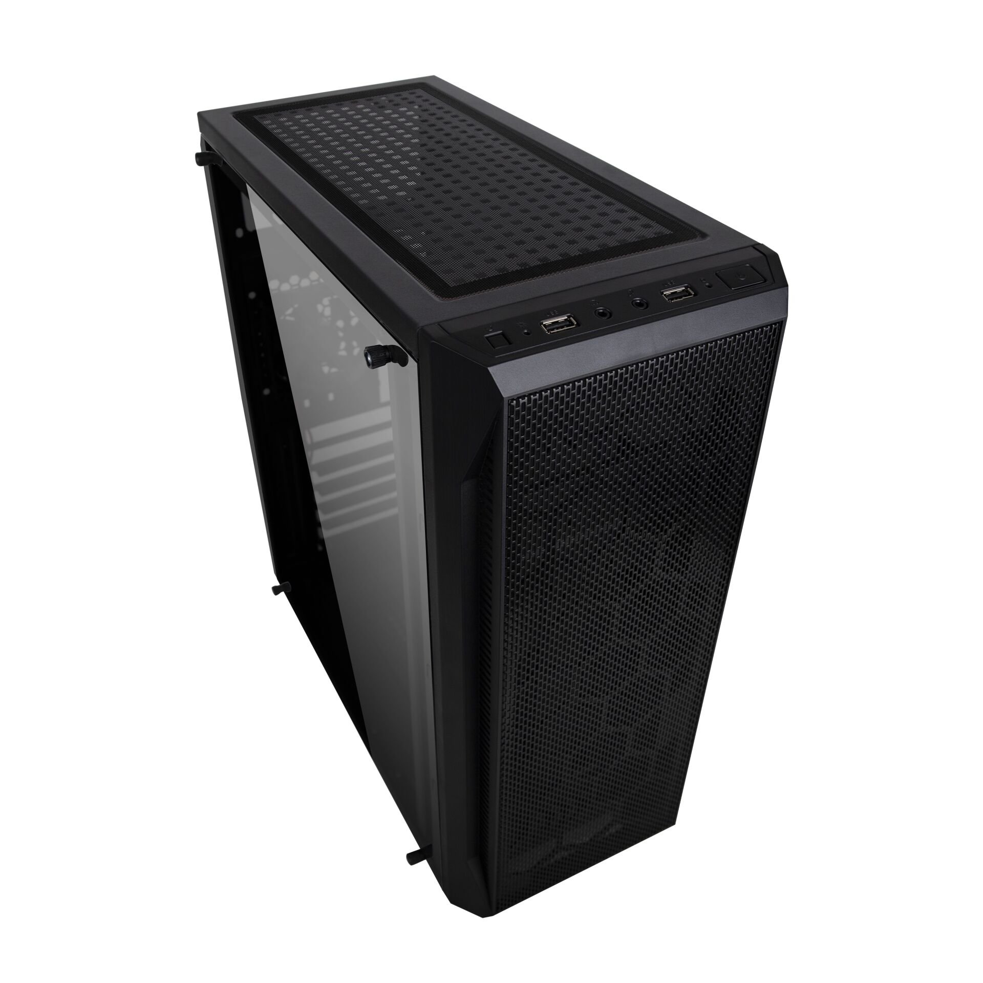 HIPER ZOE GAMING MID ATX KASA 500 W 3x120 mm Rainbow RGB Fan Temperli Cam Panel ATX/Micro‑ATX/Mini‑ITX