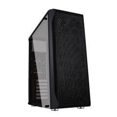 HIPER ZOE GAMING MID ATX KASA 500 W 3x120 mm Rainbow RGB Fan Temperli Cam Panel ATX/Micro‑ATX/Mini‑ITX