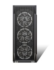 HIPER ZOE GAMING MID ATX KASA 500 W 3x120 mm Rainbow RGB Fan Temperli Cam Panel ATX/Micro‑ATX/Mini‑ITX