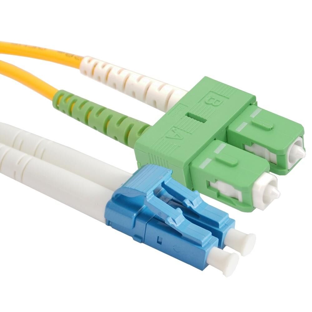 URANIUM SC‑LC OM3 Duplex Multimode (50/125 µm) Fiber Optik Patch Cord 1 Metre – SC Erkek üzerinden LC Erkek, OM3, DX (Type B), Aqua LSZH Kablo