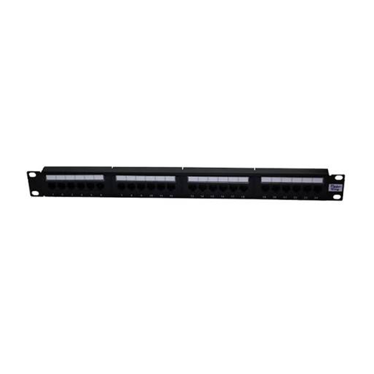 OJC CAT6 UTP 24 Port Siyah Patch Panel Dolu