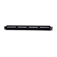 OJC CAT6 UTP 24 Port Siyah Patch Panel Dolu