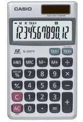Casio SL-320TV-W-DP 12 Haneli Vergi Hesaplama Fonksiyonlu Cep Tipi Hesap Makinesi