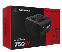 Rampage MATE M750-80PB 750W 80 Plus Bronze Tam Modüler Aktif PFC Güç Kaynağı