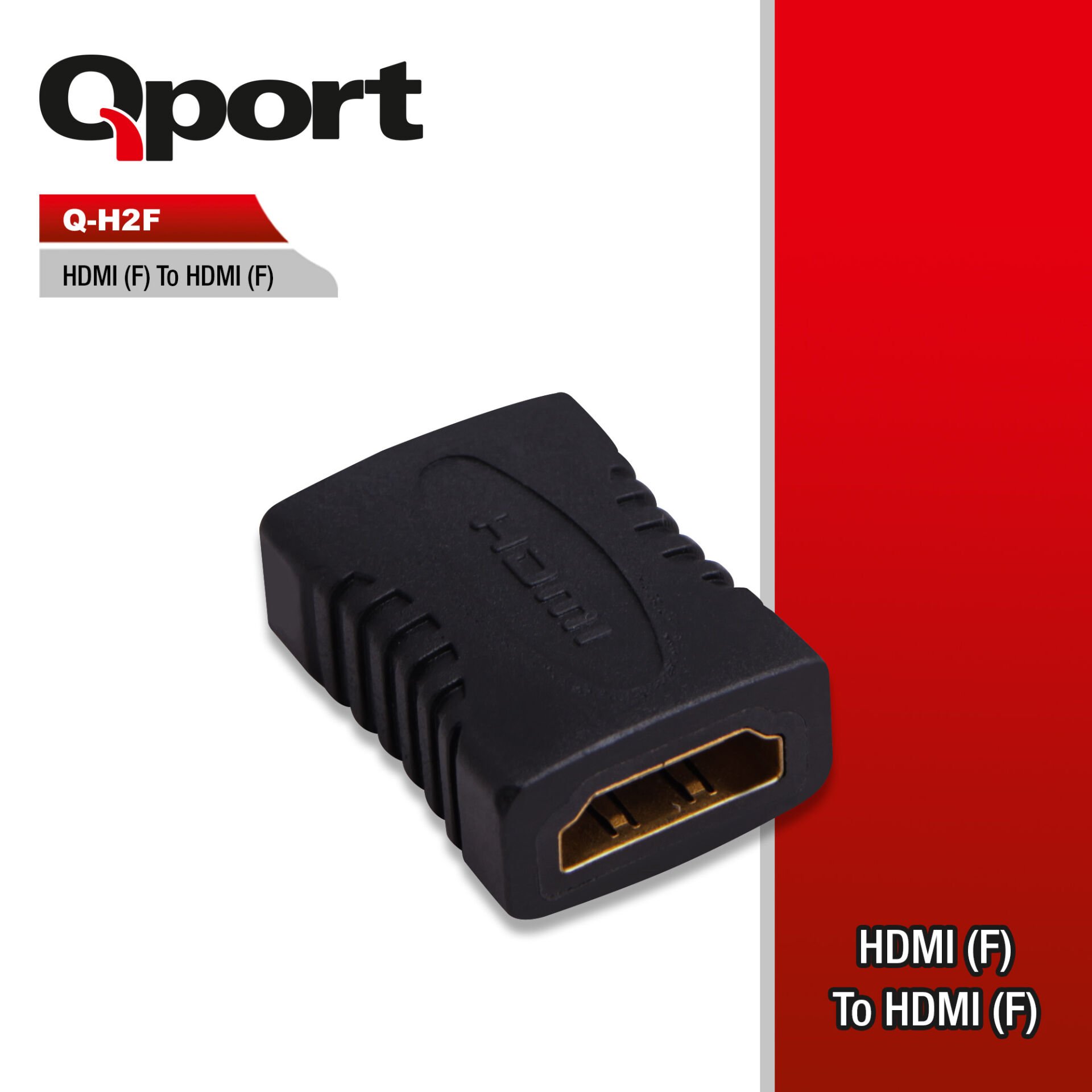 QPort Q-H2F HDMI Dişi - HDMI Dişi (Female to Female) Dişi Dişi Birleştirici Adaptör