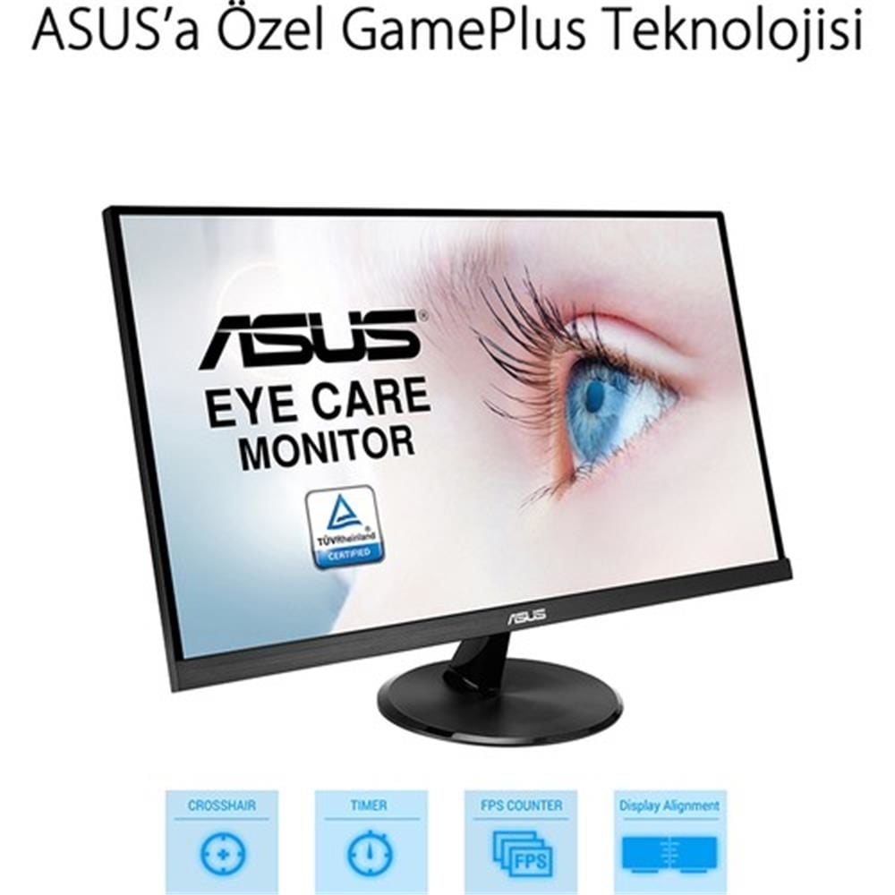 Asus 27'' VP279HE 75Hz 1ms (HDMI+Analog) Çerçevesiz Full HD IPS VESA Monitör