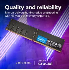 Crucial 16GB DDR5 6400MHz CL52 1.1V CUDIMM Masaüstü Bellek (CT16G64C52CU5)