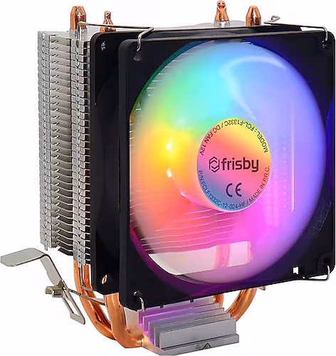 Frisby FCL-F1332C P2 RGB 90mm Alüminyum + Çift Bakır Isı Borulu AM5 / LGA1851 / LGA1700 Uyumlu CPU Hava Soğutucu