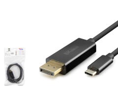 HADRON HDX7858 Type-C to DisplayPort Görüntü Kablosu 4K 144 Hz 1.8 m Siyah
