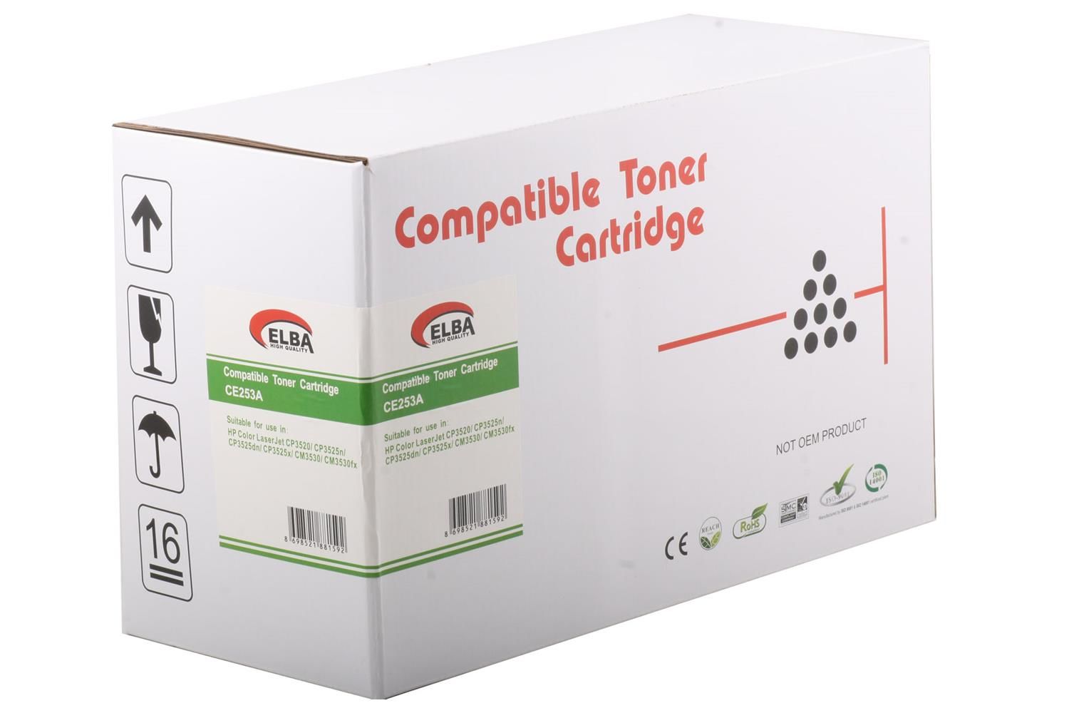 HP 504A Macenta (Magenta/Kırmızı) Muadil Lazer Toner Kartuşu - 7.000 Sayfa (CE253A)
