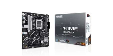 Asus PRIME B840M-K AMD B840 Soket AM5 DDR5 8000MHz (OC) 2x M.2 2.5Gb Ethernet mATX Anakart