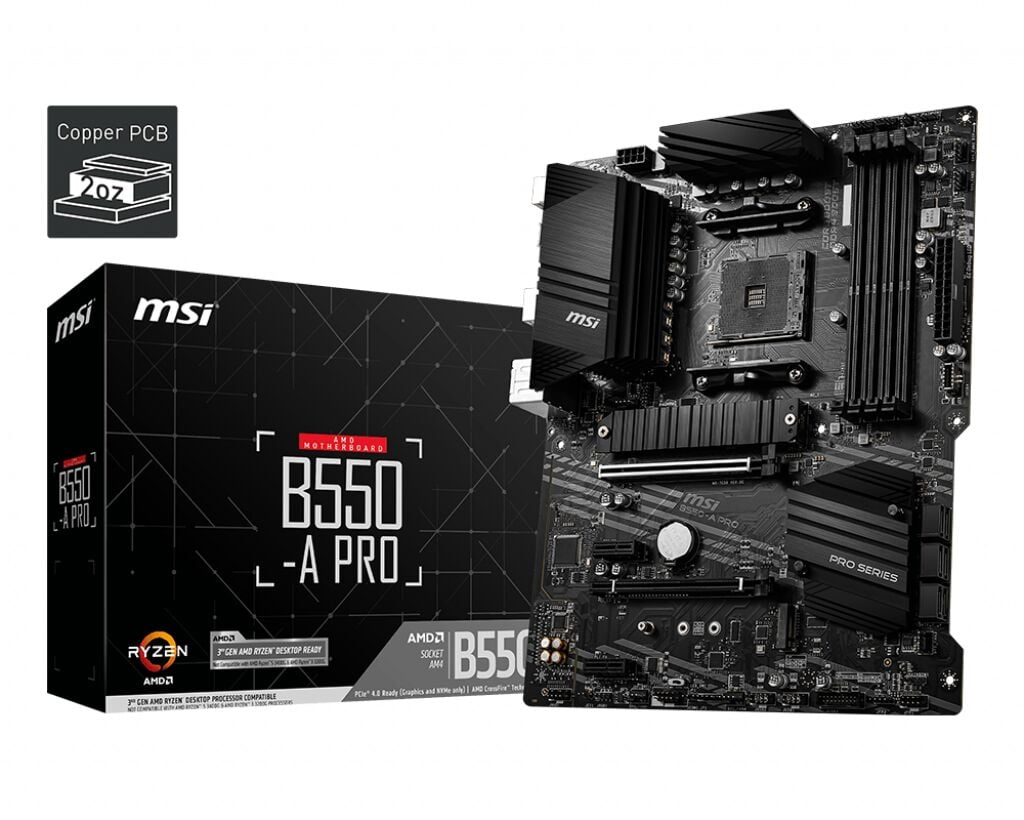 MSI B550‑A PRO DDR4 4400 MHz (OC) AMD B550 Çipset ATX AM4 Soket HDMI / DisplayPort Anakart