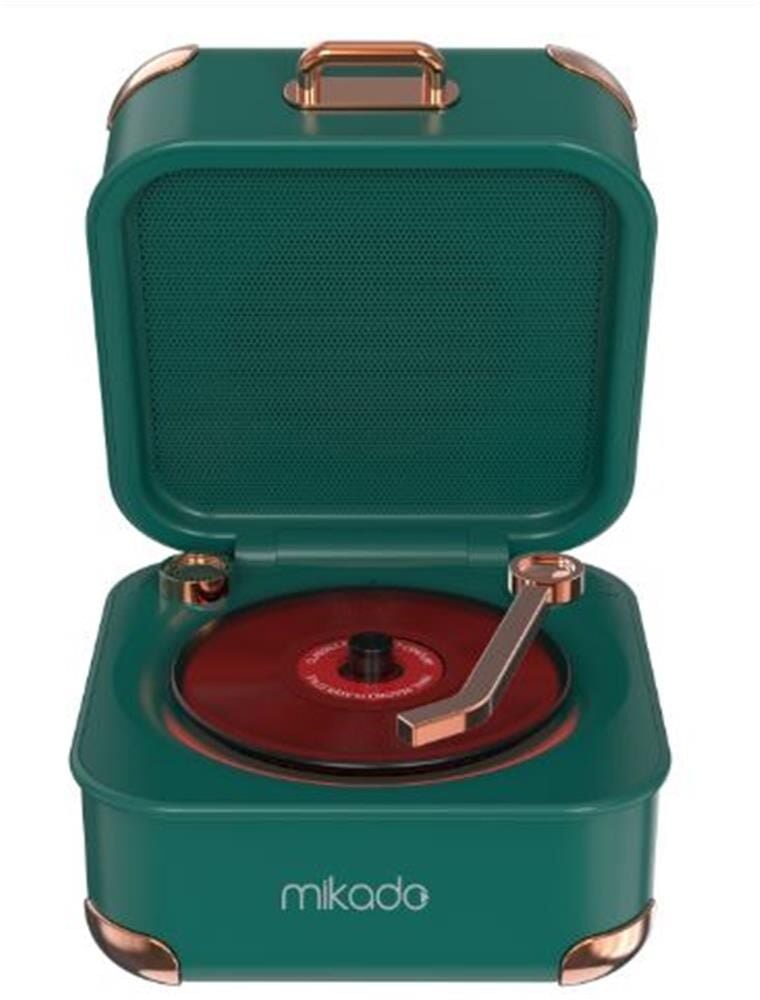 Mikado MD-62BT Yeşil 5W 1200mAh Bluetooth/TF Kart/USB Destekli Retro Nostaljik Müzik Kutusu