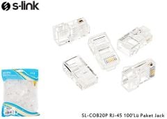 S-link SL-COB25P RJ-45 100'lü Paket Jack UTP (Yeni Nesil)