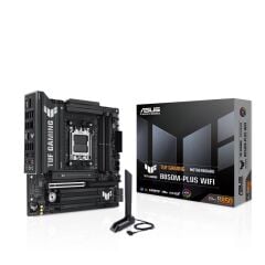 ASUS TUF GAMING B850M‑PLUS WIFI mATX AM5 Anakart · AMD Ryzen 9000/8000/7000 Serisi Destekli · DDR5 8000 MT/s (Max 256 GB) · 1×HDMI 2.1 + 1×DisplayPort · PCIe 5.0 GPU Slot & 3×M.2 Yuvası · Wi‑Fi 6E & 2.5 Gb LAN · 14+2+1 80A VRM