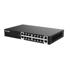 Tenda S218GPC 16 Port 10/100 Mbps 16 Port PoE+ 167W 2 Port Gigabit Uplink Yönetilemez Switch