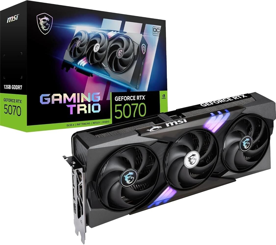 MSI GeForce RTX 5070 GAMING TRIO OC 12GB GDDR7 192-Bit DLSS 4 Ekran Kartı