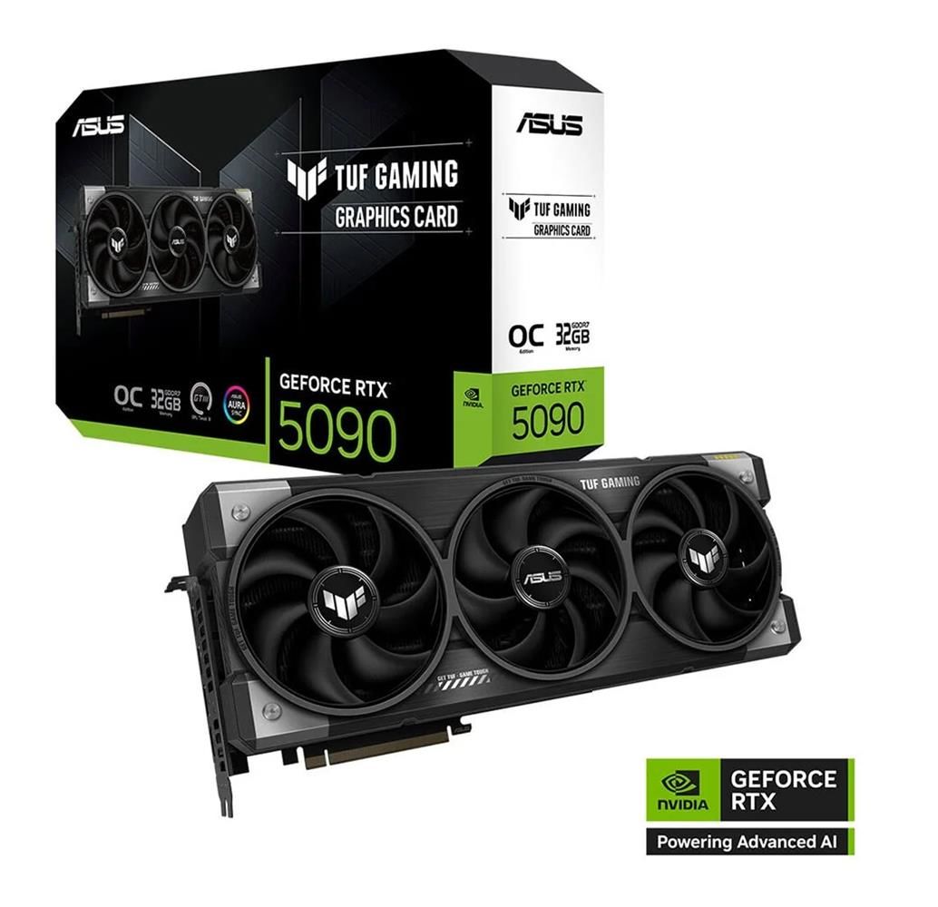 ASUS TUF Gaming GeForce RTX 5090 OC Edition 32GB GDDR7 512‑bit PCIe 5.0 DLSS 4 NVIDIA Blackwell TUF‑RTX5090‑O32G‑GAMING Ekran Kartı