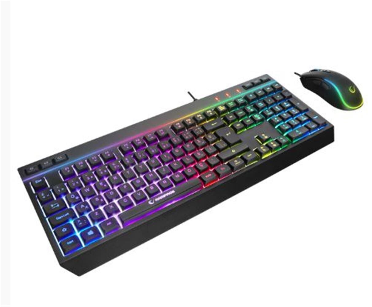 Rampage KM-R57 RGB Aydınlatmalı Q Multimedia Klavye ve 12800 DPI Optik Gaming Mouse Set