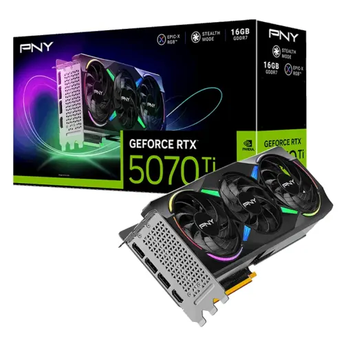 PNY RTX 5070 Ti EPİC-X ARGB OC 16GB GDDR7 256Bit (VCG5070T16TFXXPB1-O) Ekran Kartı