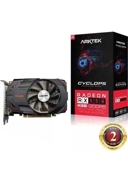 Arktek Radeon RX 550 4GB GDDR5 128Bit Ekran Kartı