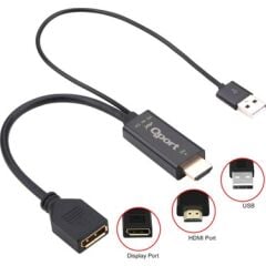 QPORT Q-DPX HDMI(M) TO DISPLAYPORT(F) ÇEVİRİCİ