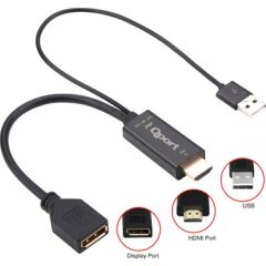 QPORT Q-DPX HDMI(M) TO DISPLAYPORT(F) ÇEVİRİCİ